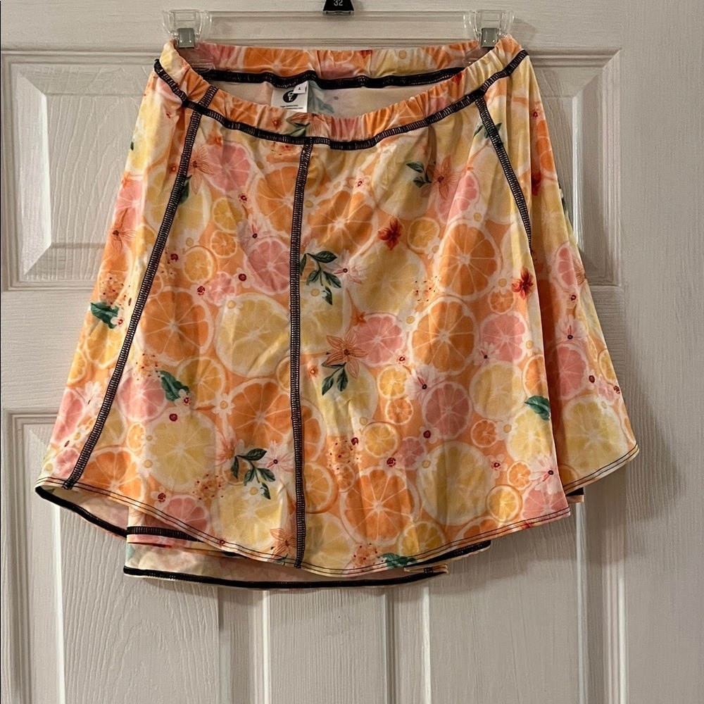 Floral Citrus Yoga Democracy Retired Skort Athletic Tennis Golf Running